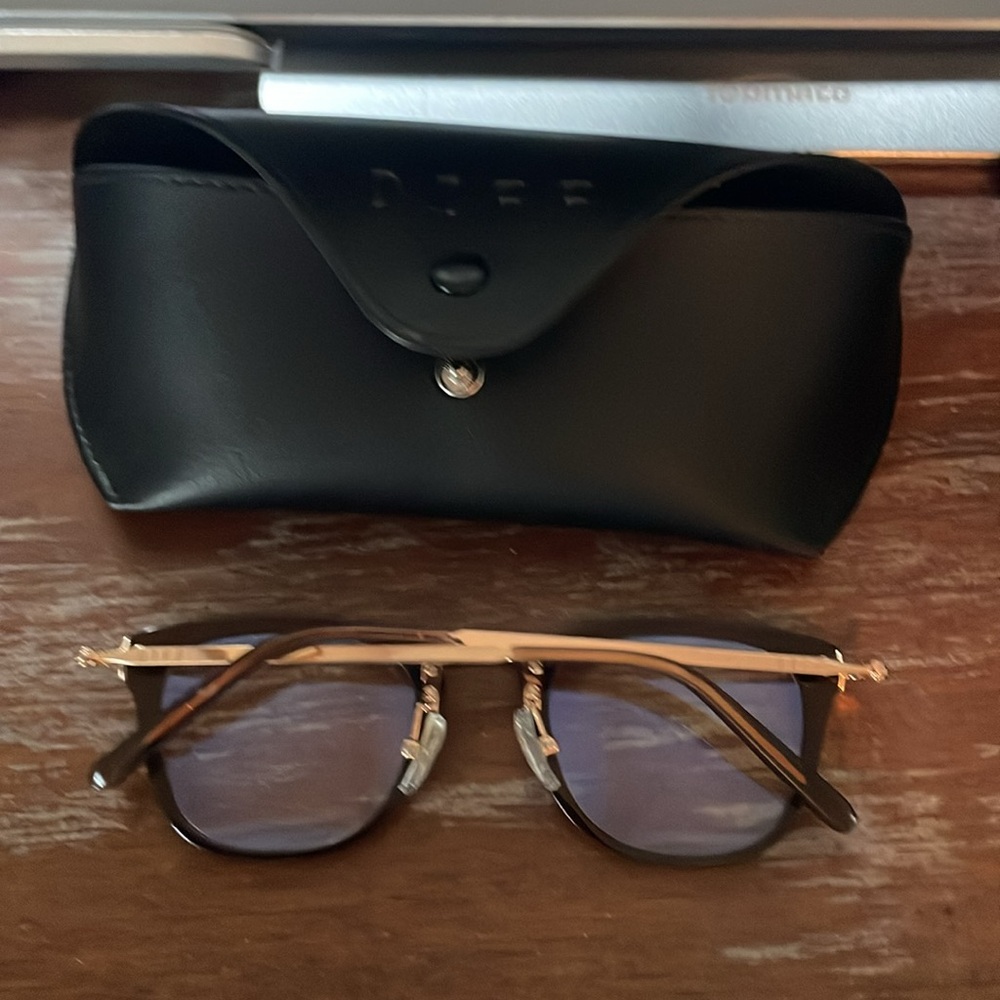 Diff Rue TP-BB169 46-23-145 brown & gold metal eyeglasses w/Black logo soft Case - Picture 2 of 16